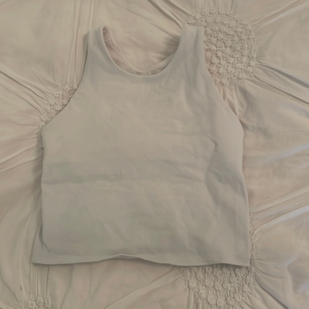 Athleta Girl High Neck Tank Top White